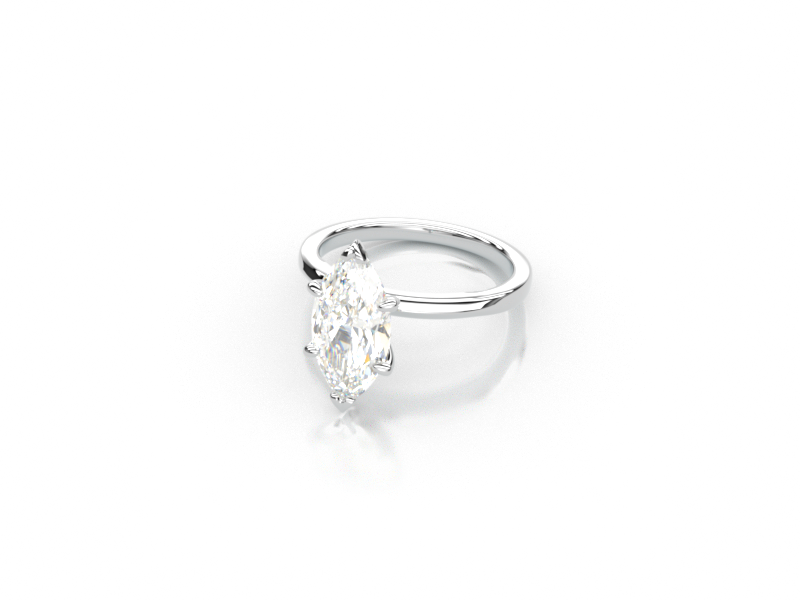 Marquise Solitaire Engagement Ring