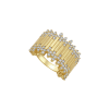 This is a picture of a Deco Inspired Gold and Diamond Ring