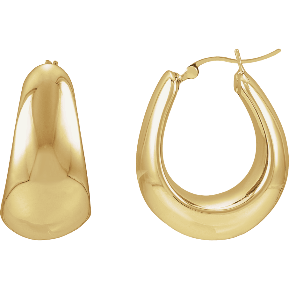 Puffed Gold Earrings
