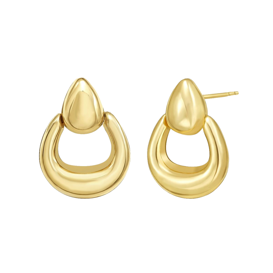 Sculpted Door Knocker Earrings